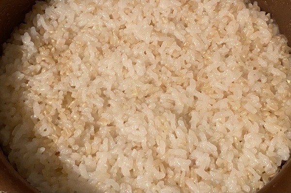 米の炊飯状態（玄米約３割）アップ