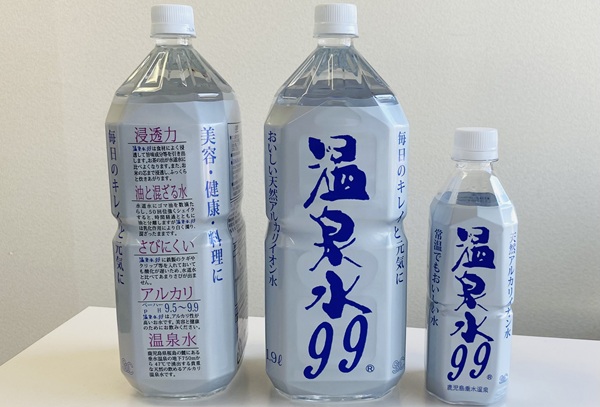 温泉水99・1.9L、500ml画像